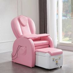 H5282715a3afd45db977dcfbb8dd289e7U.jpg Modern Nail Salon, Nail Salon Chairs, Manicure Chair, Luxury Nail Salon, Pink Pedicure, Pink Salon, Nail Salon Furniture, Spa Pedicure Chairs, Spa Manicure