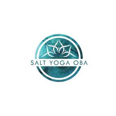 the logo for salt yoga oba, which is designed to look like a flower