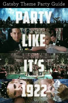 there are two pictures with the words party like it's friday