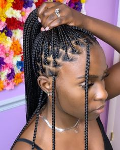 Pencil-Size Smedium Braid Style Single Braids Hairstyles, Best Braid Styles, Micro Braids Hairstyles, French Braid Updo, Protective Braids, Small Box Braids, Individual Braids, Big Box Braids Hairstyles, Hair Adviser