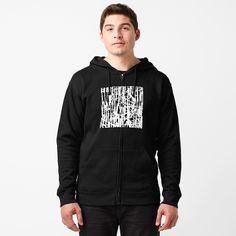 Get my art printed on awesome products. Support me at Redbubble #RBandME: https://www.redbubble.com/i/hoodie/Modern-Abstract-White-Scribble-Pattern-On-Black-by-Cultradesign/57213328.BN4XF?asc=u Art 2022, Zip Hoodie Design, Artwork Photography, Zipped Hoodie, Wolf Art, Houndstooth Pattern, White Bow, Hornet, Zipper Hoodie