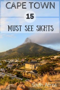 cape town with text overlay that reads 15 must see sights