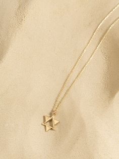 Star of David Necklace in 14k Pearl Ideas, Jewish Necklace, Star Of David Necklace, Star Of David, Gold Star, Silver Pieces, Gold Stars, Long Necklace, Everyday Look