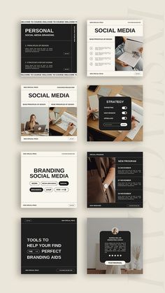 Instagram Templates for Coaching in Wellness | Life | Mental Health | Business | Parenting Inmobiliaria Ideas, Instagram Design Layout, 잡지 레이아웃, 포트폴리오 레이아웃, Instagram Feed Layout, Social Media Branding Design, Instagram Highlight Cover, Desain Editorial