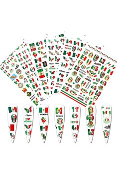 Mexican Nail Art Stickers Decals 3D Self Adhesive Mexican Flag Nail Designs Independence Day Patriotic Nail Stickers Mexico Flag Heart Skull Butterfly Nail Supplies for Acrylic Nails (6 Sheets) Flag Nail Designs, Mexican Nail Art, Patriotic Nail, Mexican Nails, Flag Nails, Heart Skull, Skull Butterfly, Mexican Flag, Mexican Flags