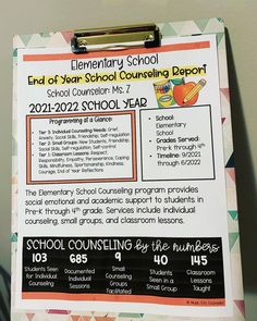 a bulletin board with information about the school year