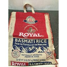 royal basmati rice bag on the floor