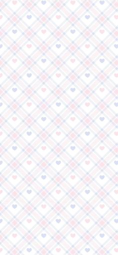 a white and pink checkered pattern with hearts on the bottom right corner, as well as two smaller dots in the middle