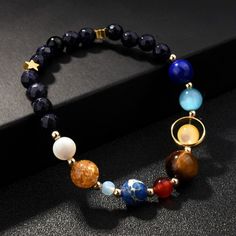 New Fashion Universe Galaxy Eight Planets Solar System Guardian Star Natural Stone Beads BraceletModel Number:4000129273595 Galaxy Solar System, Eight Planets, Planets Solar System, Solar System Bracelet, Bracelet Chakra, Universe Galaxy, Natural Stone Beads, Natural Stone Bracelets, Chakra Bracelet