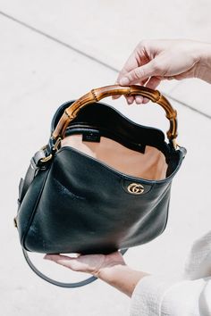 Gucci Diana, Gucci Diana Bag, Gucci Bamboo Bag, Bamboo Bag, Modern Bag, Gucci Bamboo, Gucci Leather, Leather Bucket Bag