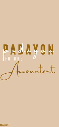 the words papaayon, future assistant are in brown and white letters on a tan background