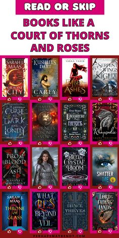 the book list for books like a court of thorns and roses