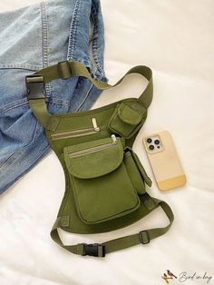 BirdinBag - Versatile Green Leg Bag - Stylish, Functional, and Adjustable - Made from Durable Polyester