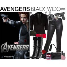 the avengers black widow cosplay outfit is featured in this ad for an upcoming movie