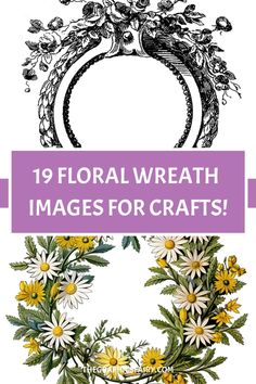 Discover this beautiful collection of vintage-style floral wreath clipart! These charming flower wreaths are perfect for your junk journals, crafts, and DIY projects. Wreath Clipart, Diy Designs, Flower Wreaths, Crafts And Diy, Flower Wreath, Craft Tutorials, Junk Journals, Diy Design