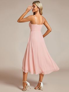 This Dress is fashionable for every occasion. the dress is made-to-order by professional tailors. You can choose from 50 colors, Regular sizes 2 to 16 and plus sizes 14w to 26W. Custom size is also available. Chiffon Dresses, Prom Dresses Sleeveless, Ever Pretty, Pink Prom Dresses, Asymmetrical Hem, Guest Dresses, Asymmetric Hem, Empire Waist, Special Occasion Dresses