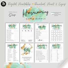 the digital printable housewarming game bundle