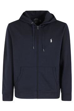 Performance Sweatshirt - Polo Ralph Lauren - Blue color - Adjustable drawstring hood - Long sleeve with elastic cuff - Embroidered logo on chest in white - Front pouch pocket - Front zipper closure - Regular fit Ralph Lauren Zip, Self Portrait Dress, Zegna Shoes, Italian Outfits, Golden Goose Shoes, Equestrian Style, Sneaker Brands, Oversized Shirt, Black Knit