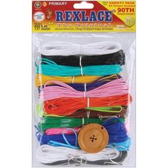 an assortment of different colors of thread