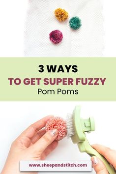 I’ve mentioned in a previous post (How to Make Perfect Pom Poms) that I think fuzzy pom poms are the best pom poms. And I stand by that. The best way to get a super fuzzy pom is by using a single-ply yarn. Pom Pom Crafts To Sell, Birthday Crochet, Pom Pom Animals, Christmas Things To Do, Pom Crafts, Diy Pom Poms, Single Ply Yarn, Knitting Tips, Yarn Pom Pom