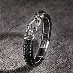 To My Grandson, My Grandson, To My Son, Black Bracelet, Braided Leather Bracelet, Braided Bracelet, Braided Bracelets, Nice Leather, Braided Leather