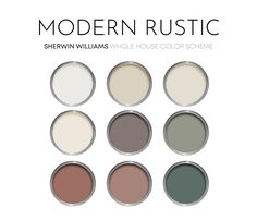 the modern rustic color scheme for sherylin williams's whole - house color scheme