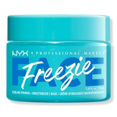 Face Freezie Cooling Hydration Moisturizer + Primer - NYX Professional Makeup | Ulta Beauty Too Faced Primer, Undereye Patches, Snow Mushroom, Make Up Primer, Makeup Prep, Tip Of The Iceberg, Fixing Spray, Lip Scrubs, Nyx Makeup