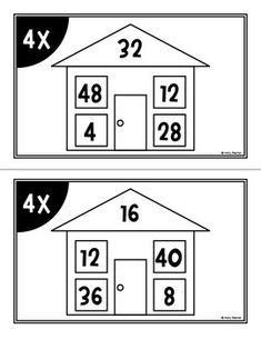 two numbered numbers are shown for each house