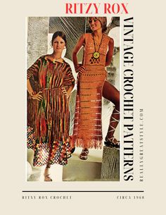 Bohemian Beach Patterns For Spring, Bohemian Summer Vacation Patterns, Bohemian Vacation Patterns, 1970s Crochet Patterns, 1970 Crochet Patterns, Bohemian Patterned V-neck Kaftan, Caftan Pattern, Vintage Kaftan, Purchase Receipt