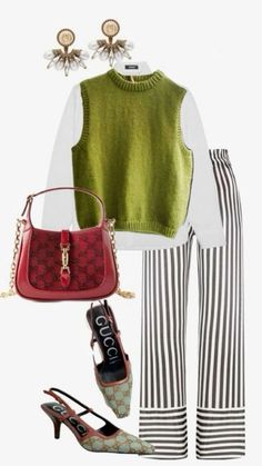 Green Business Casual Outfits, Green Autumn Outfit, Casual Work Outfits Women, Look Jean, Stylish Work Outfits, Casual Work Outfits, Work Outfits Women, Casual Work, Professional Outfits