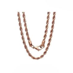 PRICES MAY VARY. ROPE CHAIN- Gold Plated twisted and braided style chain. Diamond Cut gives the chain extra luster and brightness MADE OF RELIABLE QUALITY STAINLESS STEEL - The beauty of Stainless Steel is in the name its quite simply stainless!Rust, corrosion and tarnish resistant stainless steel material is used to build the sturdy necklace. A RANGE OF SIZES TO CHOOSE FROM - The twist rope chain comes in different sizes to allow you choose the best fit. YES, YOU COULD CHOOSE TO PURCHASE SOLID Metal Link Rope Chain Jewelry, Trendy Metal Jewelry With Rope Chain, Rose Gold Metal Chain Necklace, Twisted Chain Necklace For Gifts, Gift Twisted Rope Chain Necklace, Metal Wheat Chain Link Necklace, Metal Rope Chain Necklace, Rose Gold Metal Chain Necklace With Lobster Clasp, Chain Braid