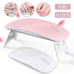 Portable 6W Mini UV LED Lamp USB Charging Gel Polish Curing Machine Nail Dryer Nails Water, Nail Polish Dryer, Dry Nails Fast, Uv Nail Polish, Nail Dryers, Water Nails, Uv Nail Lamp, Art Tool, Uv Gel Nail Polish