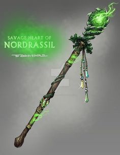 a strange looking green and black object in the air with words saying,'savage heart of nordraasil '