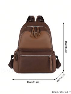 BagForLove - Medium Brown Minimalist Multi-Pocket Backpack for Enhanced Functionality Product Description Color Brown Composition 100% Polyamide Bag Size Medium Pattern Type Plain Material Polyamide Type Classic Backpack Size Chart INCH CM Handle Height Strap Length Bag Height Bag Width Bag Length 2 inch 33.5 inch 13.4 inch 6.3 inch 11.8 inch Handle Height Strap Length Bag Height Bag Width Bag Length 5 cm 85 cm 34 cm 16 cm 30 cm Details Pictures Similar Products h2 { text-align: center; } /* æ¢è¡ */ li{ white-space: normal; word-break: break-all; word-wrap: break-word; } .red-box { width: 100%; display: flex; flex-direction: row; flex-wrap: wrap; justify-content: center; } .red-box > div { width: 190px; height: 250px; margin: 10px; } .red-box > div > a > img { width: 190px; height: 250px Brown School Backpack With Pockets, School Backpack With Pockets In Brown, Casual Leather School Backpack With Pockets, Casual Leather Backpack With Pockets For School, Brown Softback Backpack With Pockets, Leather School Backpack With Pockets, Casual Leather Backpack With Anti-theft Pocket For School, Brown School Bag With Anti-theft Pocket, Daily Use Leather Backpack With Pockets