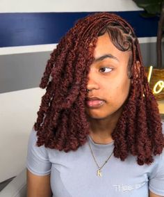 Colored Soft Locs Black Women, Ginger Soft Locs Black Women, 350 Soft Locs, Freshman Hairstyles, Colored Soft Locs, Color Soft Locs, Loc Grid, Ginger Soft Locs, Baltimore Trip