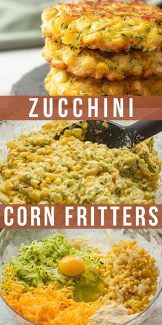 zucchini, corn fritters, and broccoli casserole