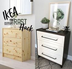 an ikea dresser with the words ikea next to it in black and white