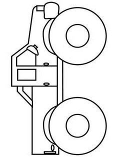 a black and white line drawing of a machine with wheels on the front, behind it is