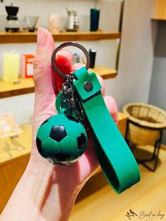 Bird in Bag - Creative Green Simulation Football Keychain with Cartoon Design for Car Keys, School Bag, Exquisite Green Bag With Keychain For Everyday Use, Green Everyday Bags With Keychain, Football Keychain, Green Pattern, Bird In Bag, School Bag, Car Keys, Cartoon Design, Zinc Alloy