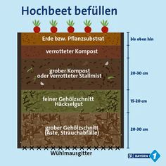 a diagram showing the different layers of soil and how they are used to grow vegetables