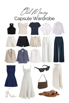 Timeless Outfit Pieces, Timeless Summer Wardrobe, Classy Old Money Outfits Dress, Old Money Outfit Capsule, Iconic Clothing Pieces, Casual And Elegant Outfits, Timeless Wardrobe Capsule, Timeless Chic Style, Timeless And Classy Outfits