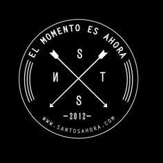 the logo for el momento es ahora is shown in white on a black background