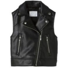 Nwt Zara Black Faux Leather Biker Vest. Size 9/10. Functional Front Pockets And Front Zipper Enclosure Detail Smoke Free And Pet Free Home. Biker Gilet, White Denim Vest, Kids Puffer Vest, Zara Puffer, Leather Biker Vest, Biker Vest, Long Puffer, Biker Chick, Outerwear Vest