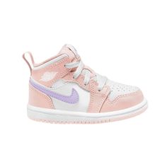 PRICES MAY VARY. FD8782 601 Pick pink for the win! This pair pops to life with a bright mix of rosy hues. All the classic Jordan comforts are there too: foam in the sole for a cushioned step, and that sturdy rubber cupsole for comfort. Mixed Baby, Nike Jordan 1 Mid, Male Gymnast, White Violet, Nike Jordan 1, Womens Basketball Shoes, Buy Jordans, Jordan Retro 1, Nike Air Jordan Retro