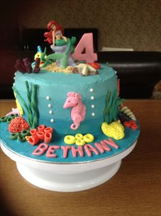 Cake Ariel, Ariel Birthday Cake, Ariel Birthday, Mermaid Birthday, Girls Birthday, Birthday Cakes, Ariel