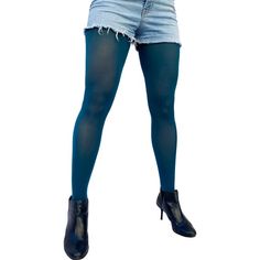 Check out our trendy color dark teal tights designed exclusively for the plus-size lady. They have a deeper body rise; wider thigh fit; re-designed waistband; flat seams; light leg support, to enhance the overall comfort. Now available in this beautiful, rich teal shade. . We offer a wide range of colored opaque tights. Add a little pep to your step with our plain tights. Bring fun and color to your wardrobe. Our fashion solid color opaque tights are a high quality due to the use of 3D yarn, kni Orange Tights, Color Tights, Colored Tights Outfit, Tattoo Tights, Tights For Women, Plus Size Tights, Tight Sweater, Colored Tights, Leg Support