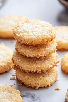 several cookies stacked on top of each other