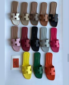 Trendy Luxury Flat Slides, Gold Hermes Sandals, Hermes Sandals Aesthetic, Tan Hermes Sandals, Hermes Extra Sandal, Hermes Slides