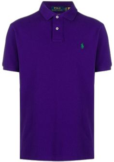 Purple Fitted Collared Polo Shirt, Fitted Purple Collared Polo Shirt, Classic Fitted Purple Polo Shirt, Purple Cotton Classic Style Tops, Classic Purple Cotton Tops, Classic Purple Short Sleeve Polo Shirt, Fitted Purple Polo Shirt, Fitted Purple Polo Shirt With Polo Collar, Casual Purple Short Sleeve Polo Shirt