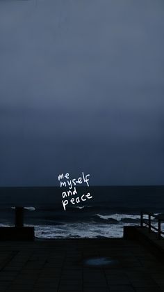 an image of the ocean with words written on it that read, ms missile and peace